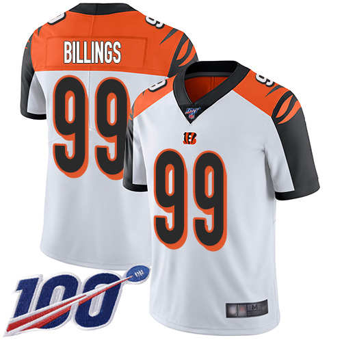 Cincinnati Bengals Limited White Men Andrew Billings Road Jersey NFL Footballl 99 100th Season Vapor Untouchable